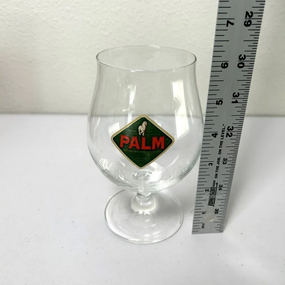 Palm Belgium Amber Beer Tulip Glass‎ Brewery Barware Horse Logo